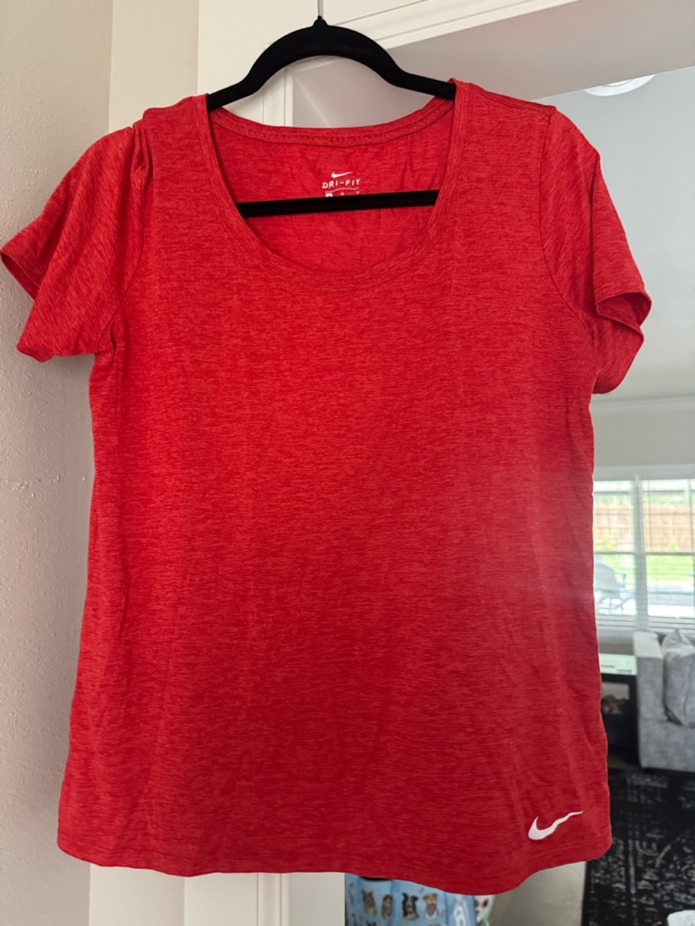 Nike Women's Red Short Sleeve Dri-FIT Tee